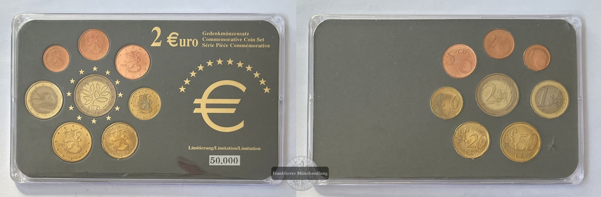  Finnland Euro-Münzensatz 2004 2 Euro Sonderedition Osterweiterung FM-Frankfurt   