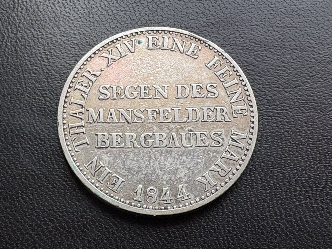  Altdeutschland - 1 Taler Preussen 1844 - Silbermünze - Ausbeutetaler   