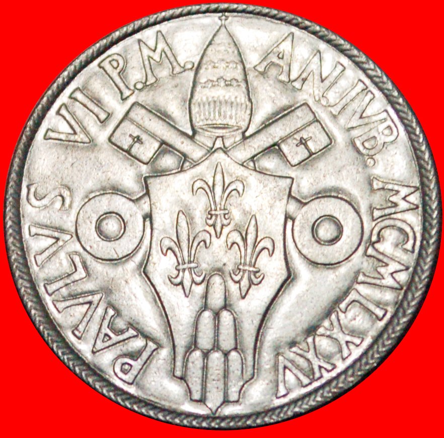  ⰆFORTRESS:VATICAN★50 LIRE 1975 UNC MINT LUSTRE★PAUL IV (1963-1978) HOLY YEAR★LOW START ★ NO RESERVE!   