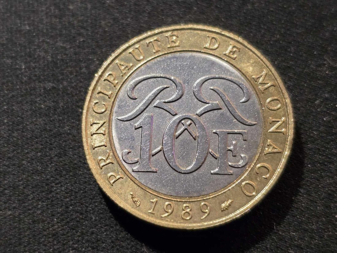  Monaco 10 Franc 1989 VZ+   
