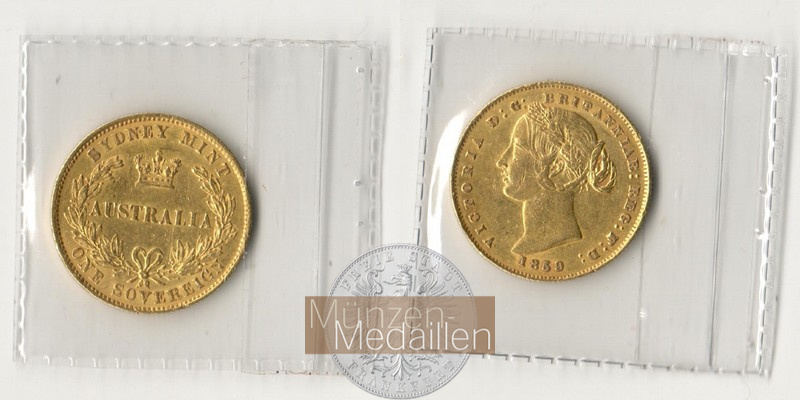 Australien (British Colony) MM Frankfurt Feingold: 7,32g Sovereign 1859 
