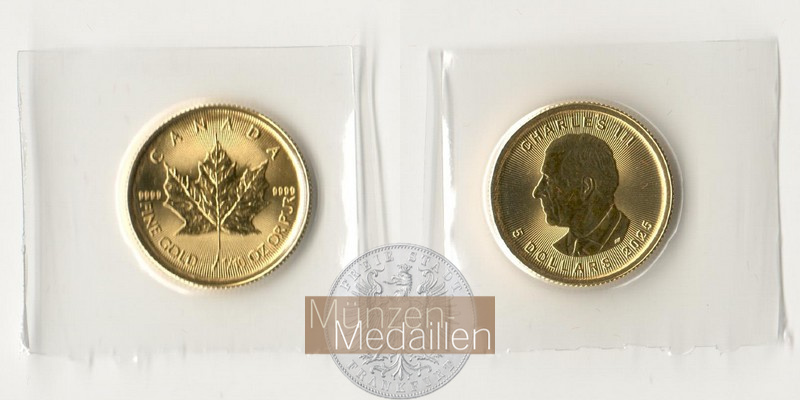 Kanada 5 Dollar MM-Frankfurt Feingold: 3,11g Maple Leaf 2025 