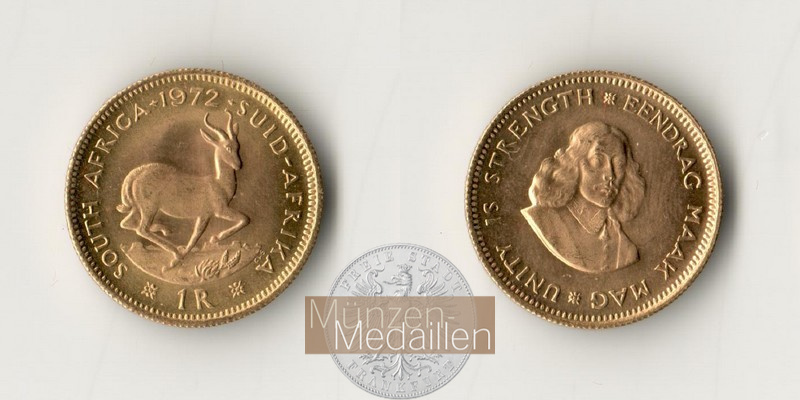 Süd-Afrika MM-Frankfurt  Feingewicht: 3,66g 1 Rand 1972 