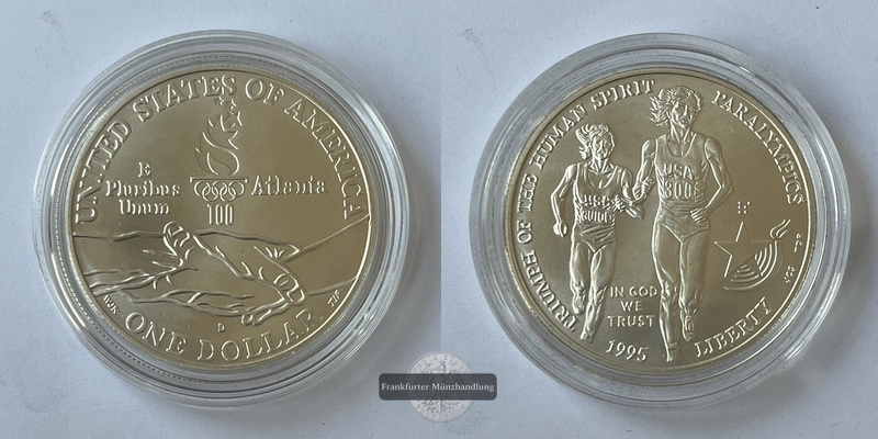  USA 1 Dollar 1995 Paralympics Atlanta KM#259 FM-Frankfurt  Feinsilber: 24,03g   