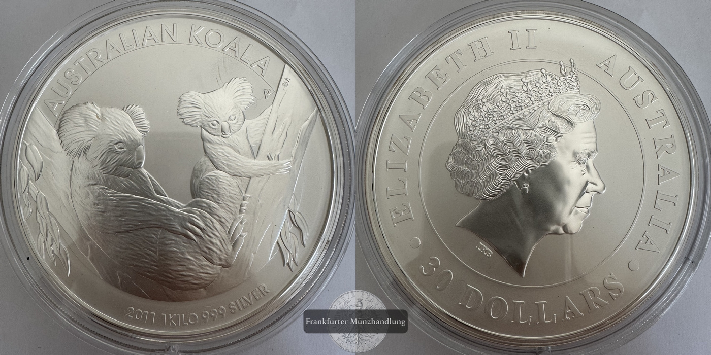  Australien  30 Dollar 2011  Koala (1kg)  FM-Frankfurt  Feinsilber: 1000g   