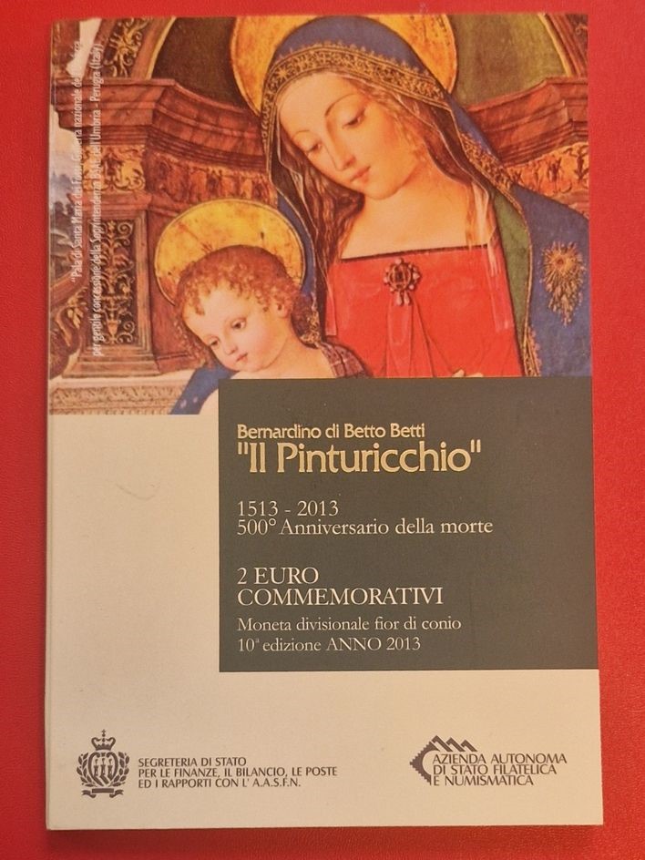  San Marino 2 Euro Gedenkmünze IL Pinturiccio 2013 Frank Maurer Koblenz AI570   