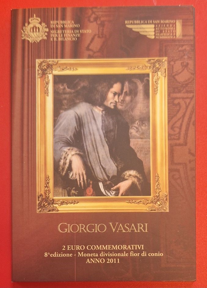  San Marino 2 Euro Gedenkmünze Giorgio Vasari 2011 Frank Maurer Koblenz AI571   
