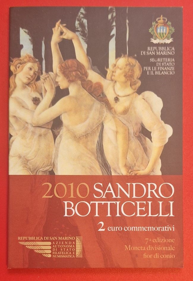  San Marino 2 Euro Gedenkmünze Sandro Botticelli 2010 Frank Maurer Koblenz AI575   