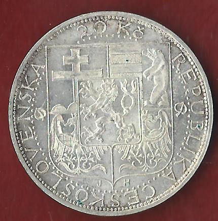  CESKOSLOVENSKA 20 KC 1937 Münzen und Goldankauf Koblenz Frank Maurer Ai 601   