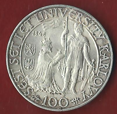  CESKOSLOVENSKA 100 KC 1948 Münzen und Goldankauf Koblenz Frank Maurer Ai 603   