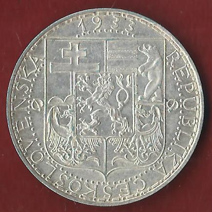  CESKOSLOVENSKA 20 KC 1933 Münzen und Goldankauf Koblenz Frank Maurer Ai 606   