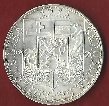  CESKOSLOVENSKA 20 KC 1933 Münzen und Goldankauf Koblenz Frank Maurer Ai 609   