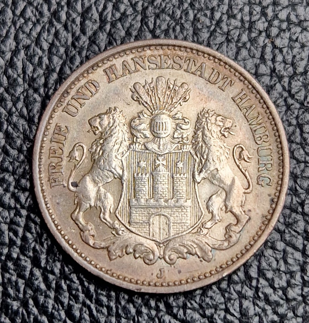  2 Mark 1913 J Hamburg Jaeger 63 XXL Bilder   