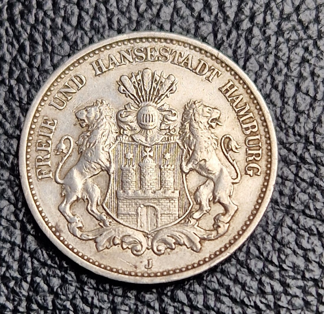  2 Mark Hamburg 1912 J Stadtwappen seltener Jahrgang XXL Bilder   