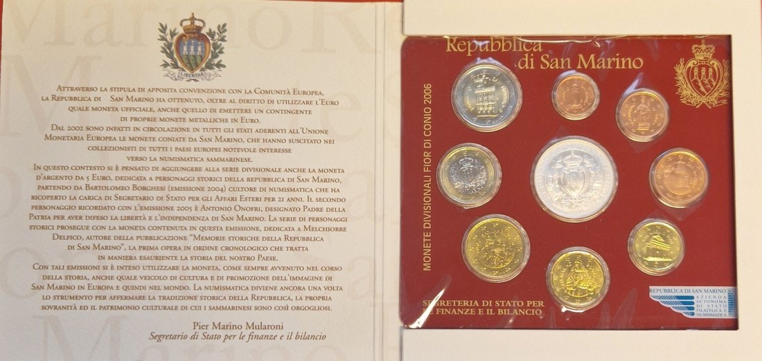  San Marino KMS 2006 ST Münzenankauf Koblenz Frank Maurer Ai 584   