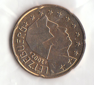  20 cent Luxemburg 2002 (F218) uncir. b.   