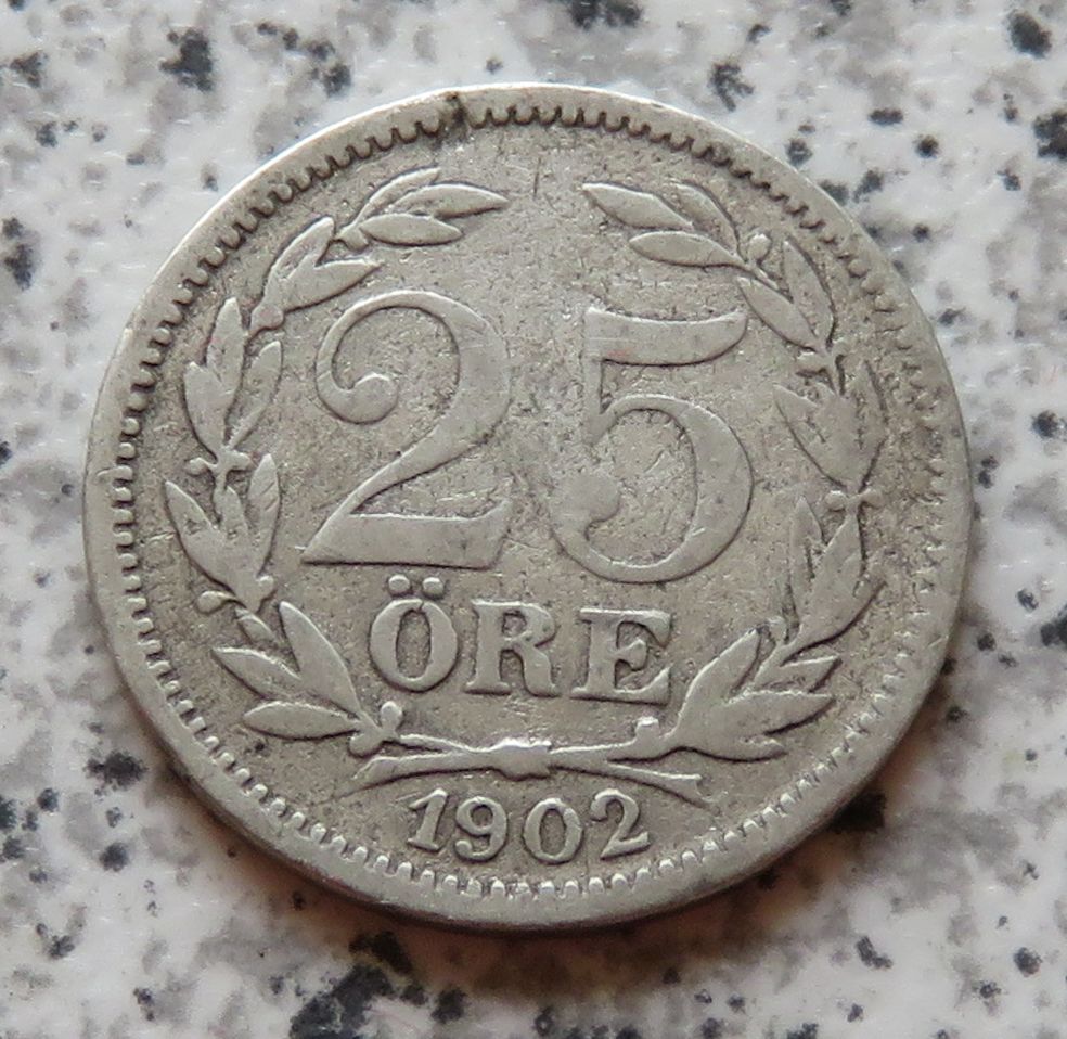  Schweden 25 Öre 1902   