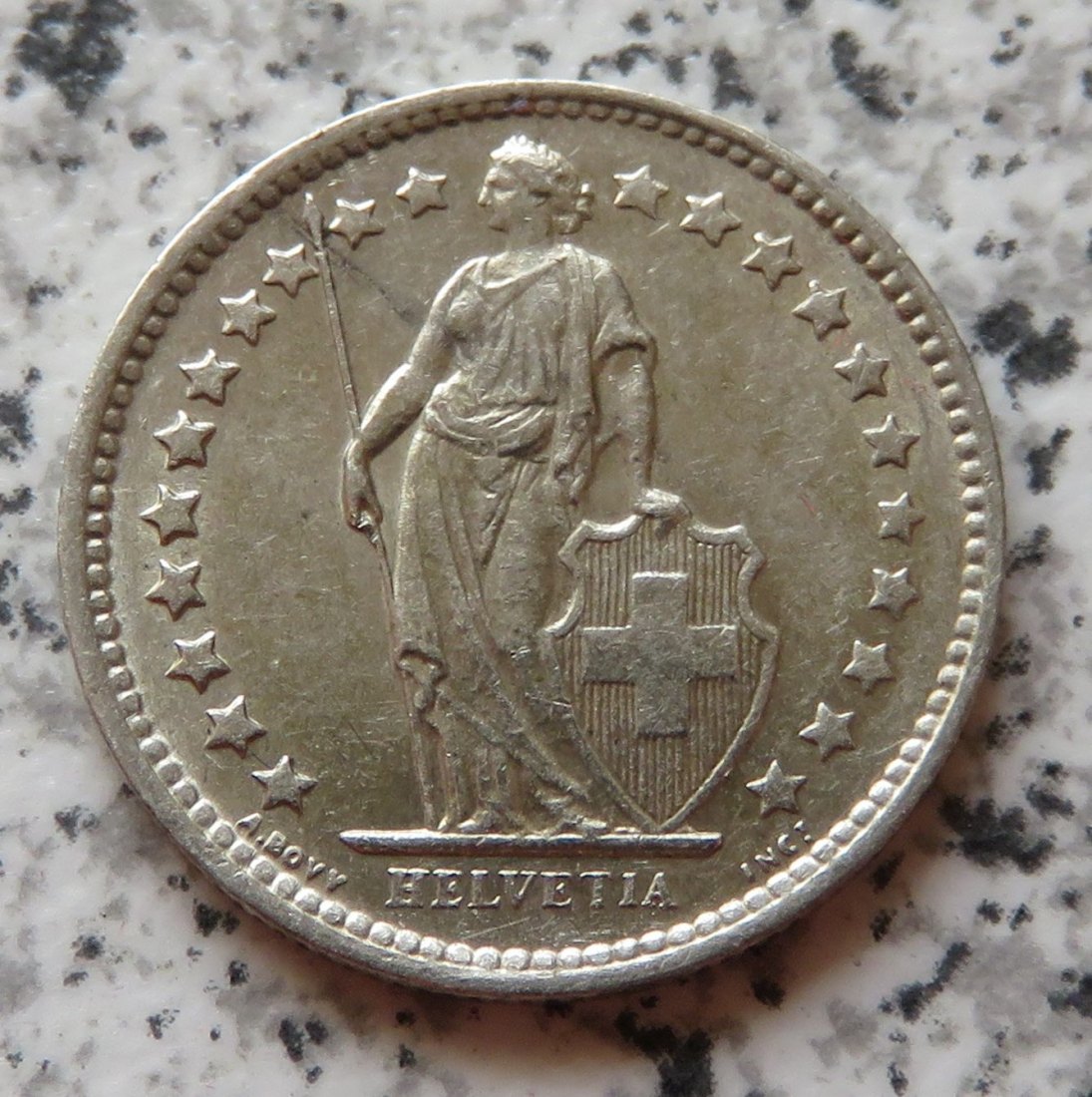  Schweiz 1/2 Franken 1961   