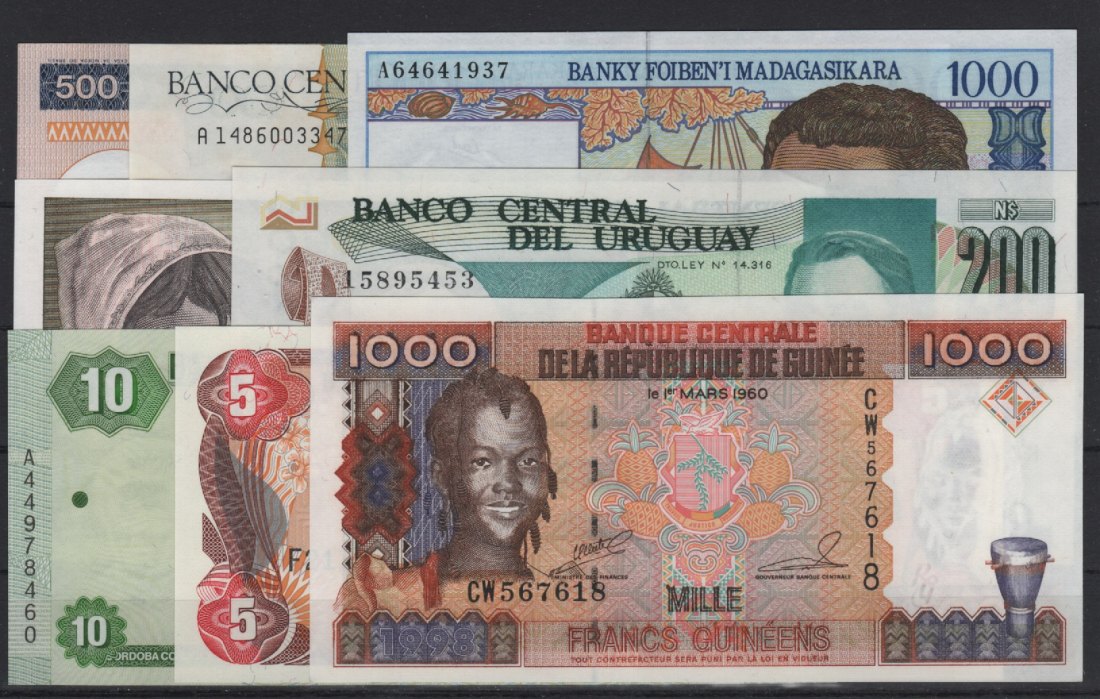  Weltbanknoten-Lot 2: Mit 20 verschiedenen Geldscheinen in unzirkulierter Erhaltung!   
