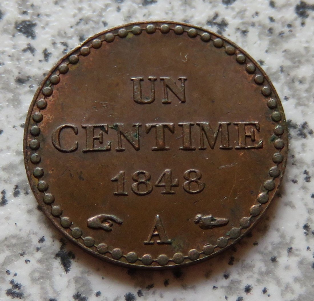  Frankreich 1 Centime 1848 A   