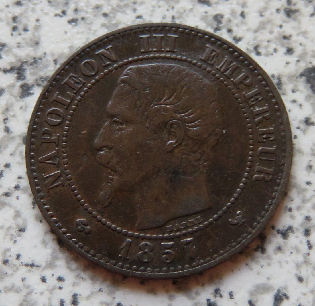  Frankreich 2 Centimes 1857 W   