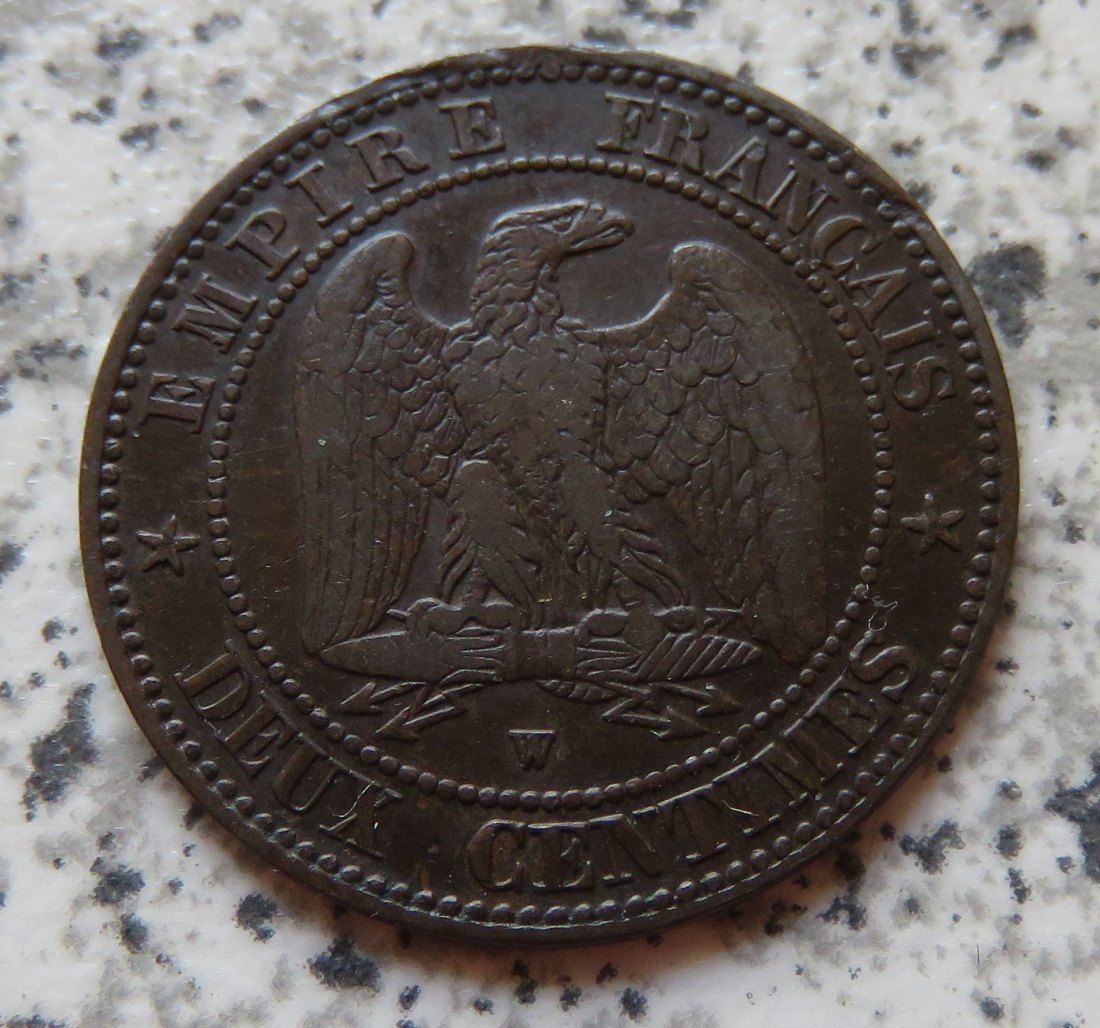  Frankreich 2 Centimes 1857 W   