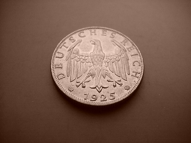  Weimarer Republik 2 Reichsmark 1925 F   