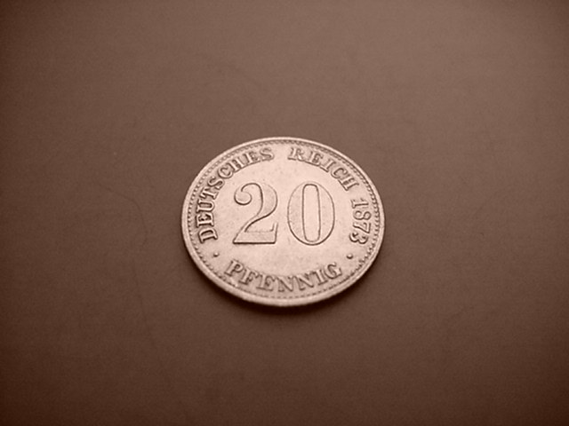Kaiserreich 20 Pfennig 1876 D