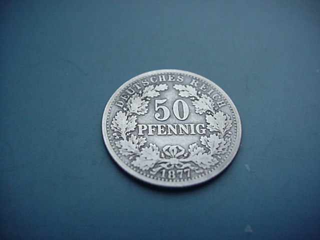 Kaiserreich 50 Pfennig 1877 E-selten