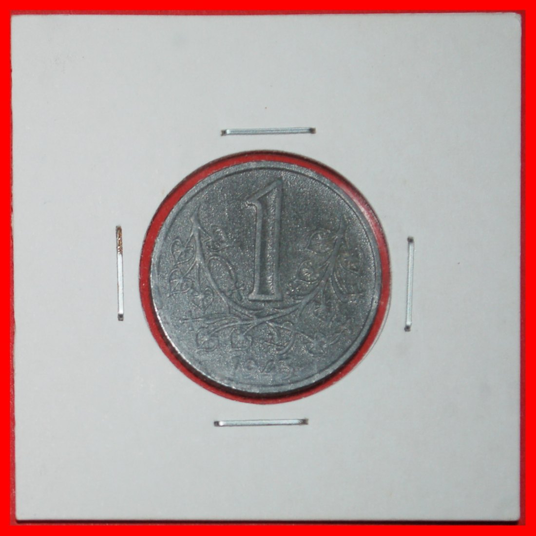 Ⰶ CZECHIA:BOHEMIA AND MORAVIA UNDER GERMANY (1939-1945)★1 CROWN 1943! HOLDER★LOW START ★ NO RESERVE!