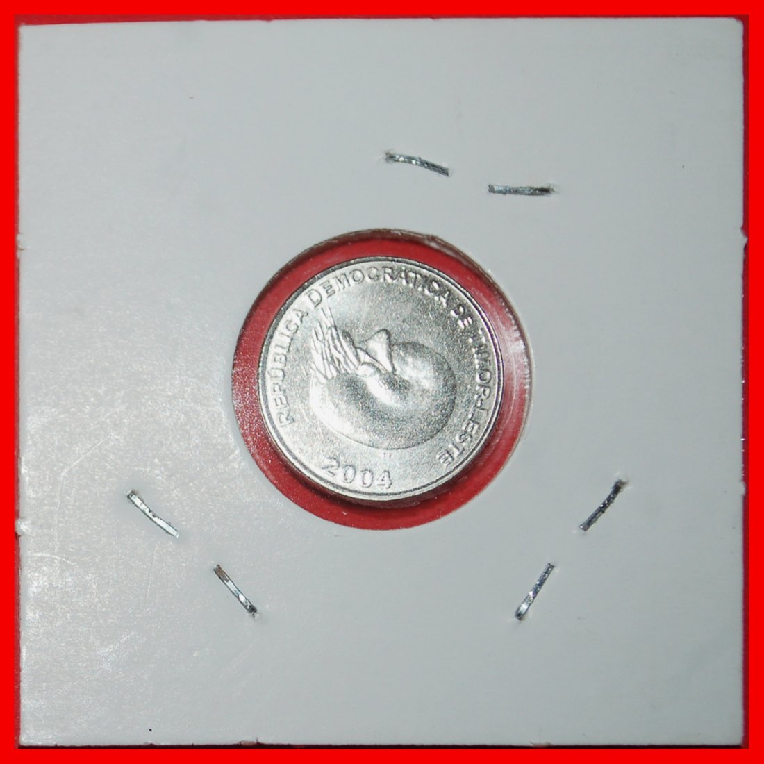  Ⰶ PORTUGAL (2003-2012): TIMOR★1 CENTAVO 2004 SHELL & MOON! UNC LUSTRE★HOLDER★LOW START ★ NO RESERVE!   