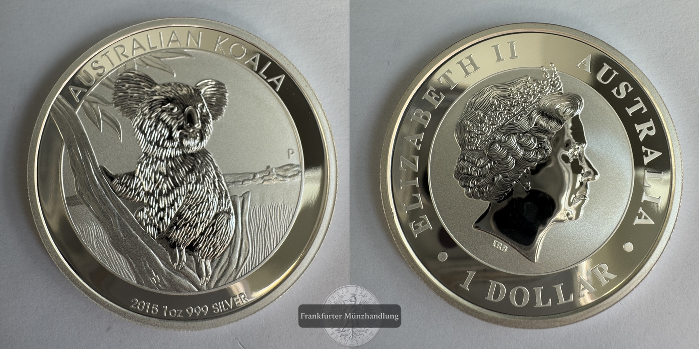  Australien 1 Dollar 2015, Koala UC#246 FM-Frankfurt Feinsilber: 31,1g   