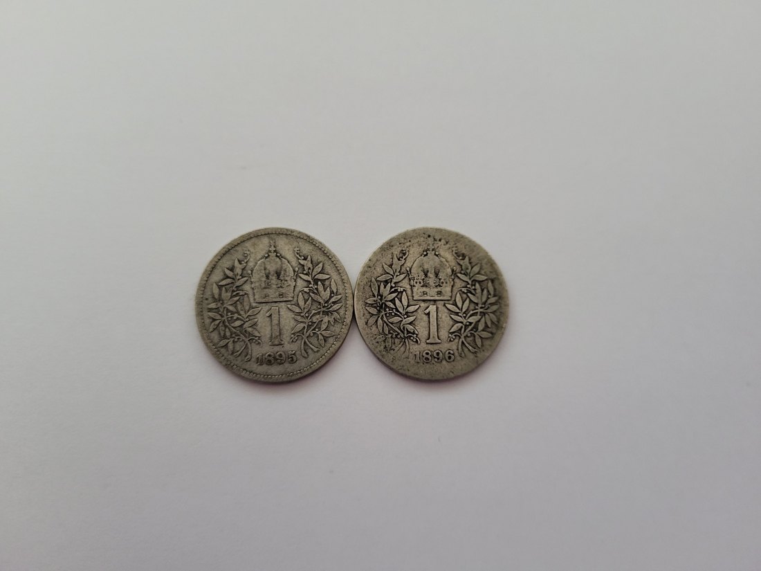  1 Krone 1895 1896 á 4,17g fein silber Kronenwährung Österreich Spittalgold9800 (4508   