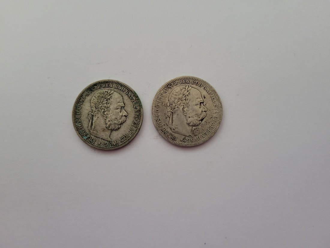  1 Krone 1897 1898 á 4,17g fein silber Kronenwährung Österreich Spittalgold9800 (4508   