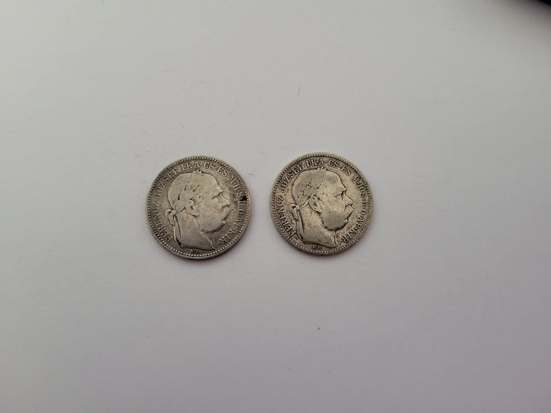  1 Korona 1895 1896 á 4,17g fein Ag Kronenwährung Ungarn Franz Joseph I. Spittalgold9800 (1277   
