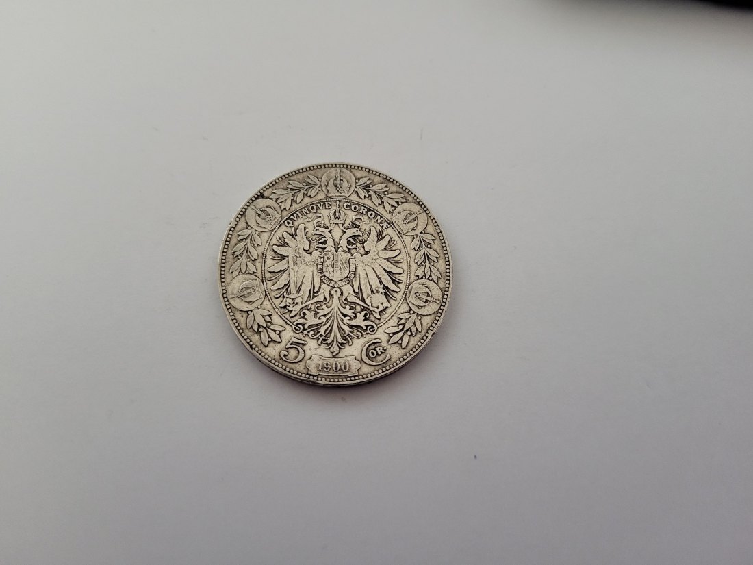  5 Kronen 1900 silber 21,6g fein Kronenwährung Österreich Franz Joseph I. Spittalgold9800 (4783)   