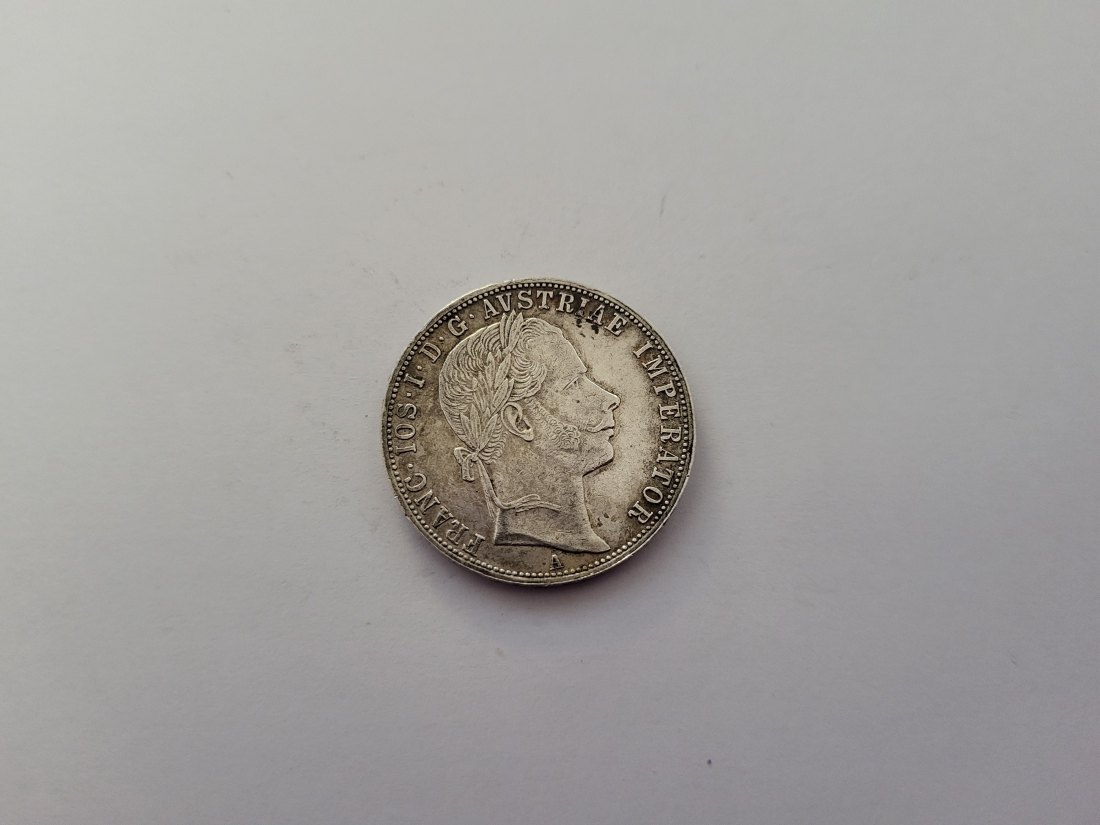 1 Gulden Florin 1860 11,11g fein silber Österreich Franz Joseph I. Spittalgold9800 (4506   