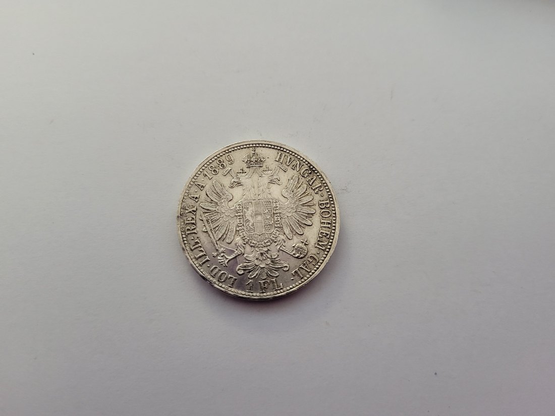  1 Gulden Florin 1889 11,11g fein silber Österreich Franz Joseph I. Spittalgold9800 (4506   