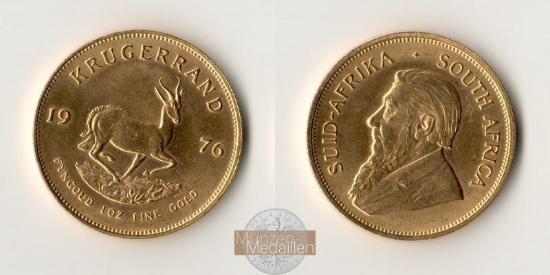 Süd Afrika  1oz  1976 MM-Frankfurt Feingold: 31,1g Krügerrand  