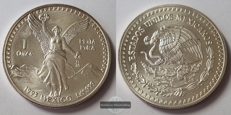  Mexiko  1oz    1993    Libertad      FM-Frankfurt    Feinsilber: 31,1g   