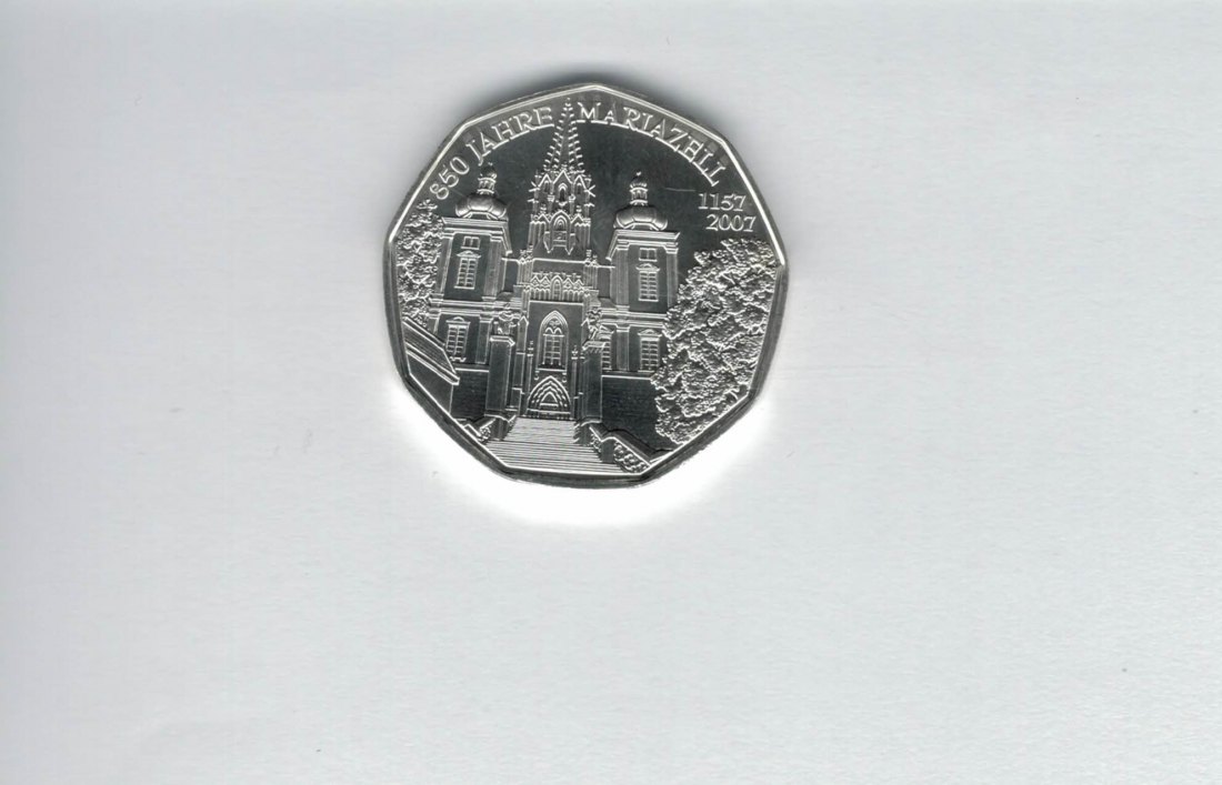  5 Euro 2007 Mariazell silber 8g fein Österreich Spittalgold9800 (04974/10)   