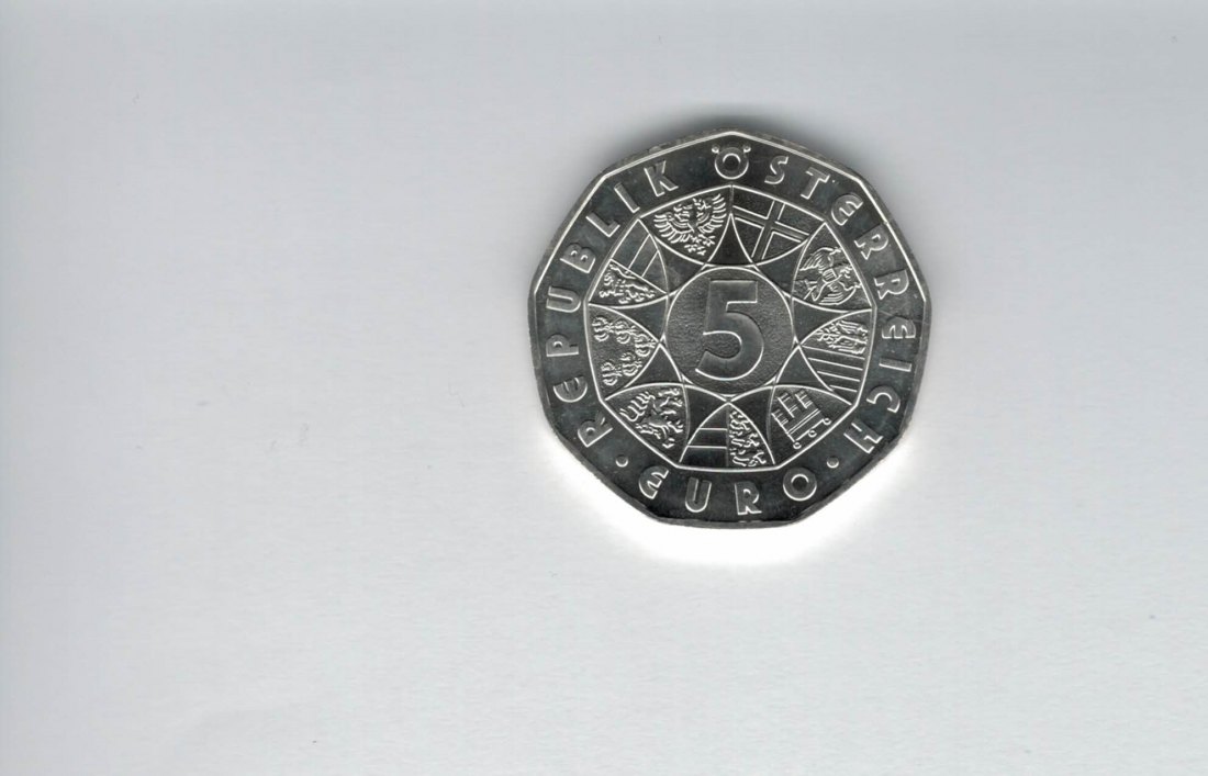  5 Euro 2003 Wasserkraft Österreich silber Spittalgold9800 (4974/2   