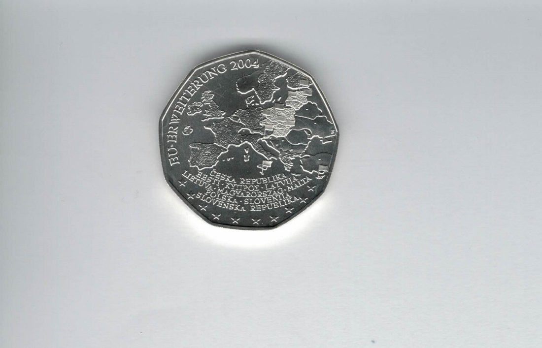 5 Euro 2004 EU-Erweiterung Österreich silber Spittalgold9800 (4974/3   
