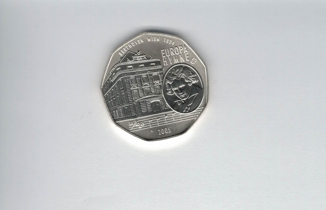  5 Euro 2005 Europahymne Österreich silber 8g Spittalgold9800 (04974/6)   