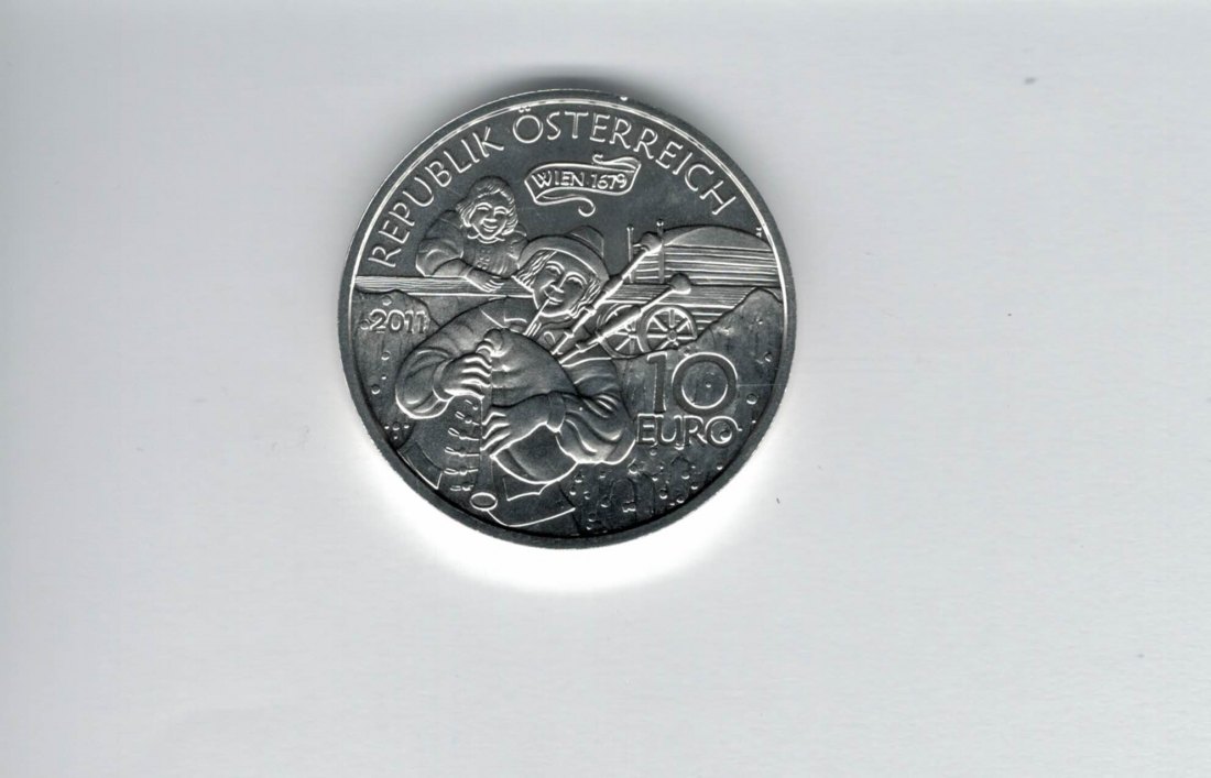  10 Euro 2011 Wien Der liebe Augustin Ag 925/16g fein Österreich Spittalgold9800 (4971   