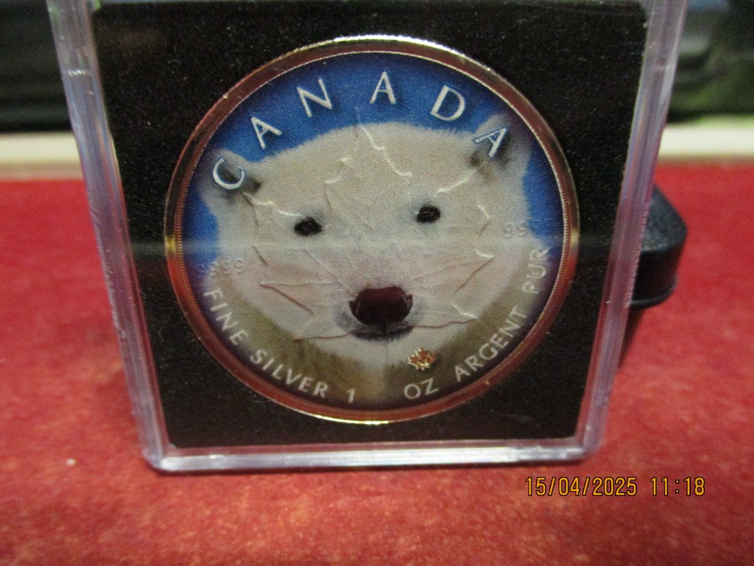  5 Dollars Kanada 2019 Farbmünze Silber 9999er 1 Oz siehe Foto - 1101053   