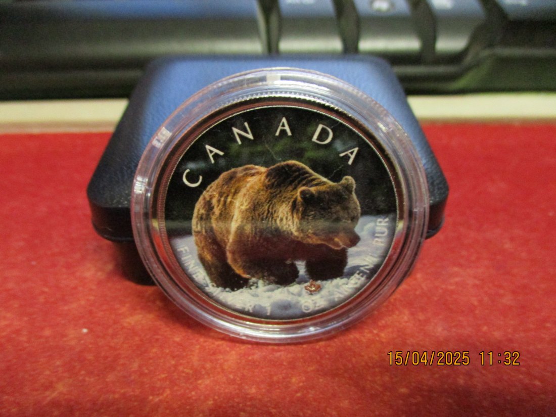  5 Dollars Kanada 2019 Farbmünze Silber 9999er 1 Oz siehe Foto - 1101053   