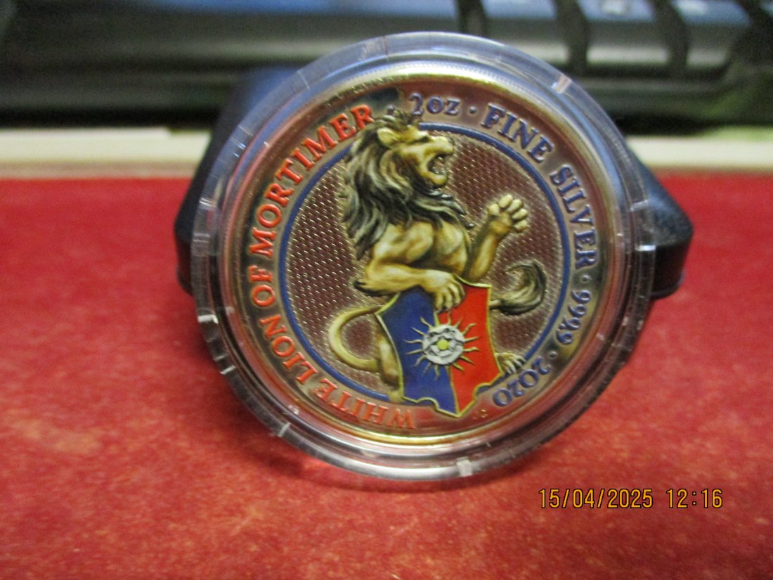  Großbritannien 5 Pfund 2020 Queen's Beasts Weißer Löwe 2 Oz Silbermünze Farbe - 1101053   