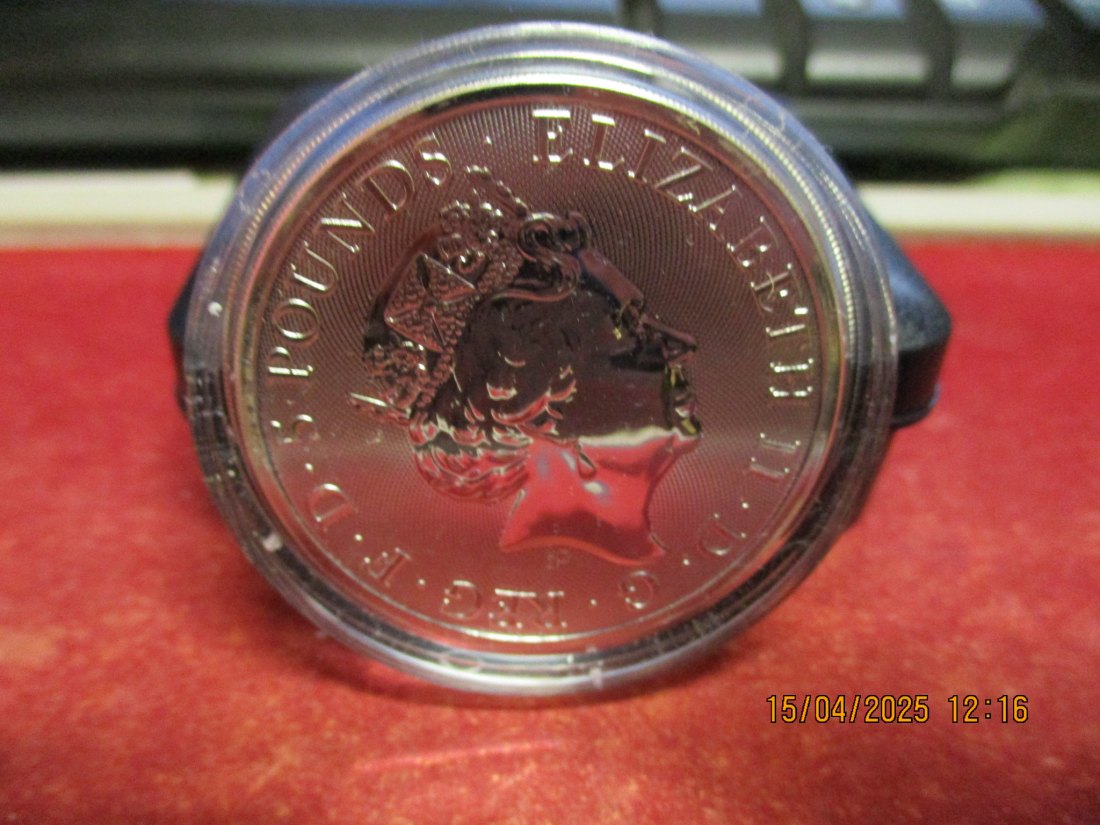  Großbritannien 5 Pfund 2020 Queen's Beasts Weißes Pferd von Hannove 2 Oz Silbermünze Farbe - 1101053   