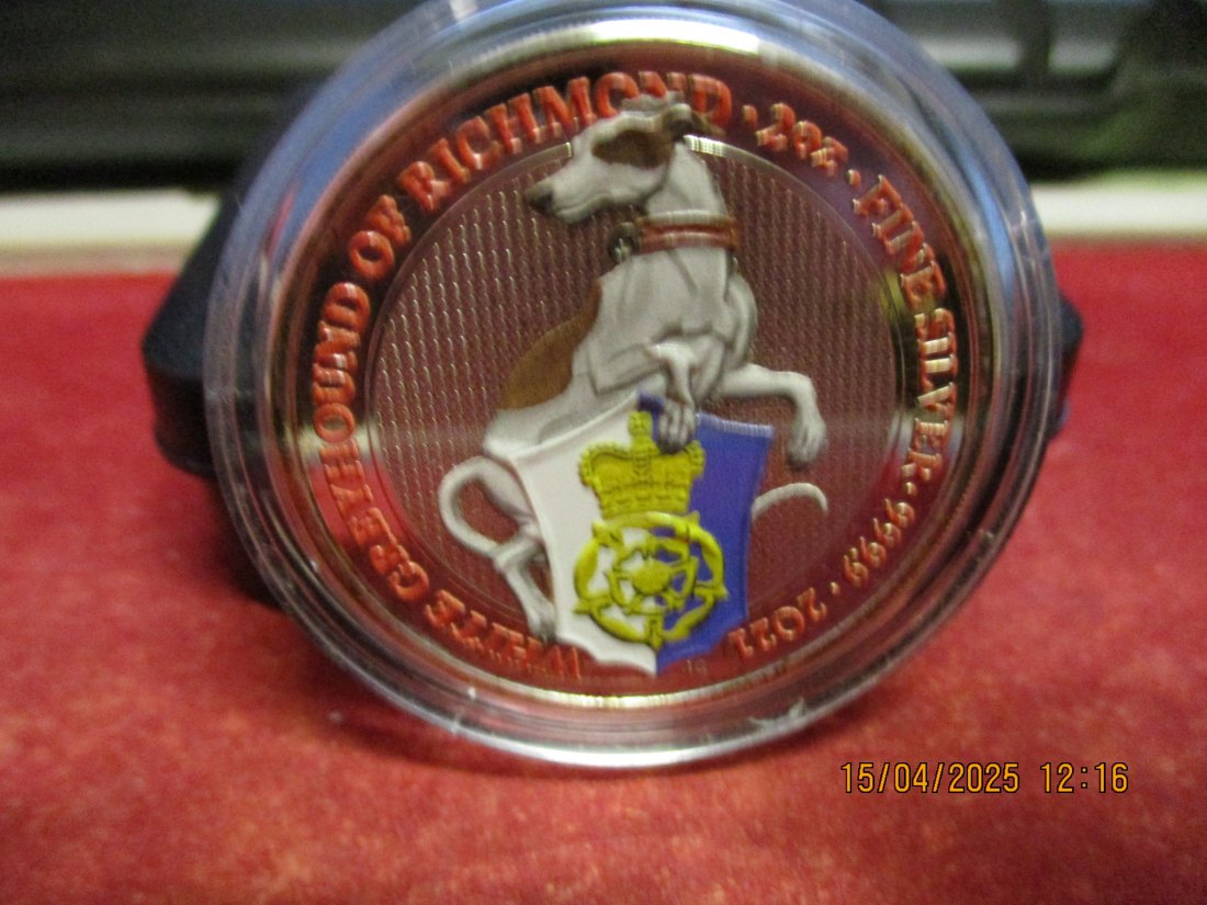  Großbritannien 5 Pfund 2021 Queen's Beasts Greyhound of Richmond 2 Oz Silbermünze Farbe - 1101053   